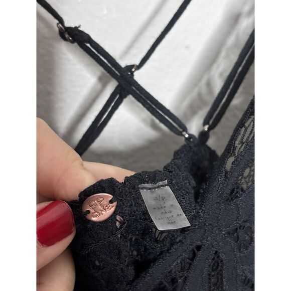 Free People‎ FP One Adella Maxi Dress Black Sz Small - Picture 5 of 6